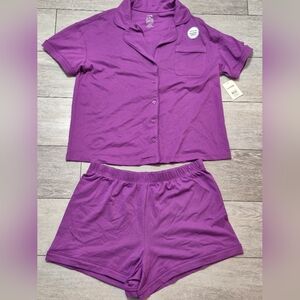 George Women's Purple Pajama Set. *Mismatch Size* Medium Top & Large Bottom